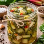 acelgas encurtidas tradicionales en tarro de cristal