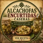 Alcachofas encurtidas caseras en conserva tradicional