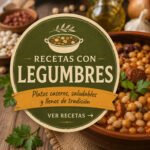 Recetas con legumbres tradicionales caseras: garbanzos, lentejas y alubias