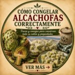 Alcachofas congeladas correctamente para conservar su sabor, textura y propiedades