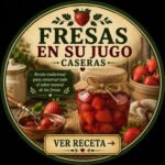 Fresas en su jugo caseras conservadas en tarro de cristal siguiendo una receta tradicional paso a paso.